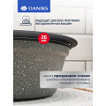 Крышка для посуды стекло, Daniks, кнопка силикон, черная, 24/26/28 см, GLM-242628 МП - фото 5