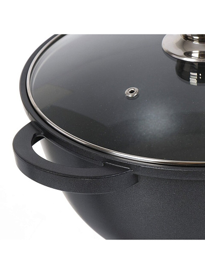 Казан алюминий, антипригарное покрытие, 6 л, Классик, с крышкой, Горница, кн4282а