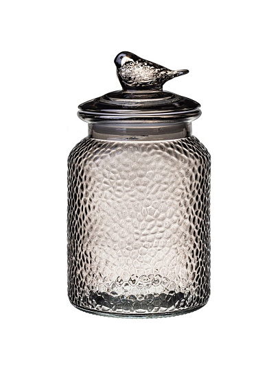 Банка для сыпучих продуктов, стекло, 0.95 л, с крышкой, Lefard, Garden Grey, 172-187