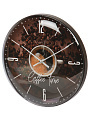 Часы настенные, кварцевые, 25 см, основание темно-коричневое, круглые, Рубин, Кофе, 2526-103 - фото 3