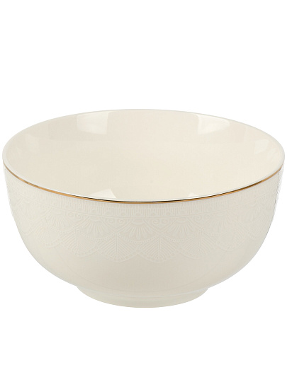 Салатник фарфор, круглый, 14х6 см, 0.65 л, White Lace, Fioretta, TDB673