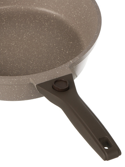 Сковорода литой алюминий, 28 см, антипригарное покрытие, Горница, Дуэт Черничный мусс, с крышкой, съемная ручка, индукция, Ис8284Дч