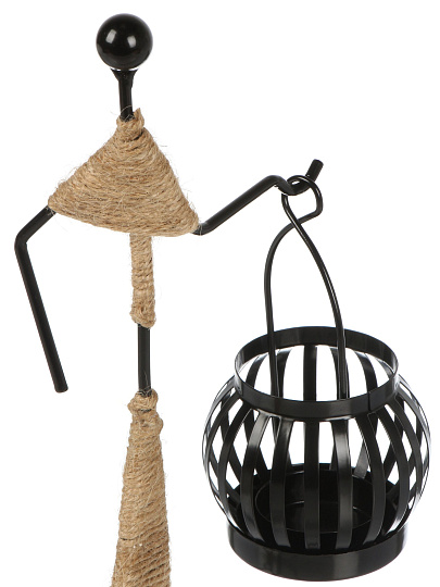 Подсвечник декоративный металл, 1 свеча, 15х7.5х27 см, Девушка, Y4-11097