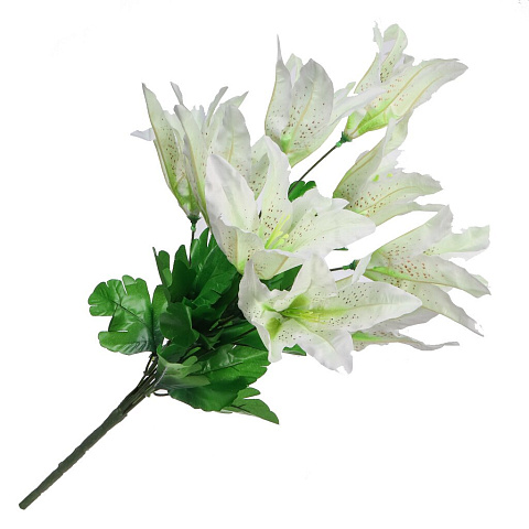 Цветок искусственный декоративный Лилия, пасхальный, 57 см, белый, Y6-10356