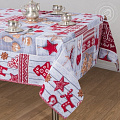 Скатерть 145х220 см, 100% хлопок, рогожка, 160 г/м2, АртДизайн, Чудеса, красная, СБ.150.220