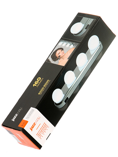 Подсветка для зеркал светодиодная, JazzWay, ML-L04-s, 3 Вт, 6500 К, 160 Лм, IP42, 30х6х6.5 см, серебро, 5036734