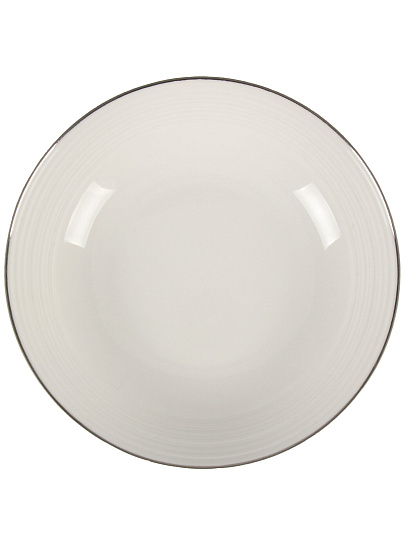 Тарелка суповая, фарфор, 22 см, круглая, Fiesta, Fioretta, TDP722, белая