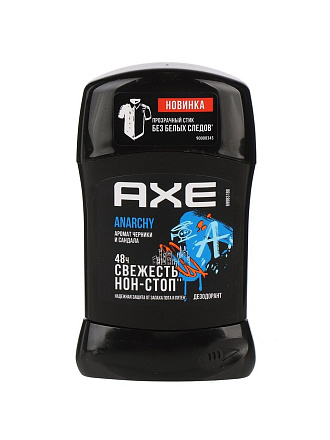 Дезодорант Axe, Anarchy, для мужчин, стик, 50 мл