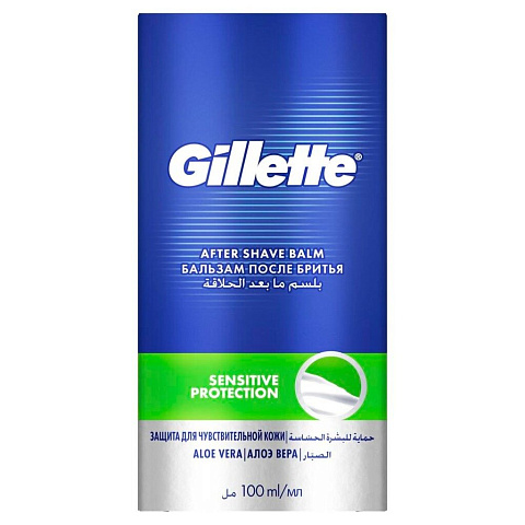 Бальзам после бритья, Gillette, Sensitive Skin, для чувствительной кожи, с алоэ вера, 100 мл, GLS-81509670