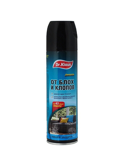 Инсектицид от клопов, блох, аэрозоль, 250 мл, Dr.Klaus