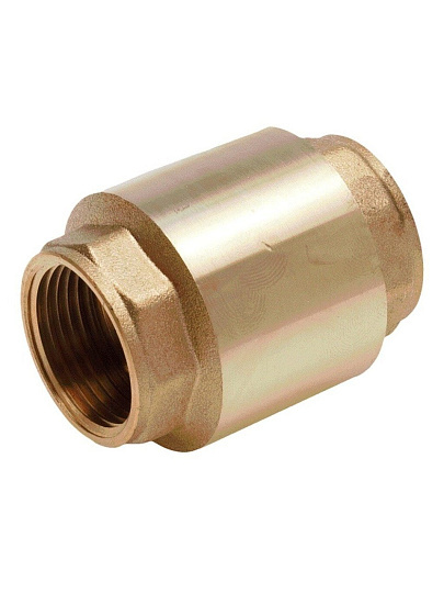 Клапан обратный 1", г-г, латунь, DN 25, шток латунь, AquaLink