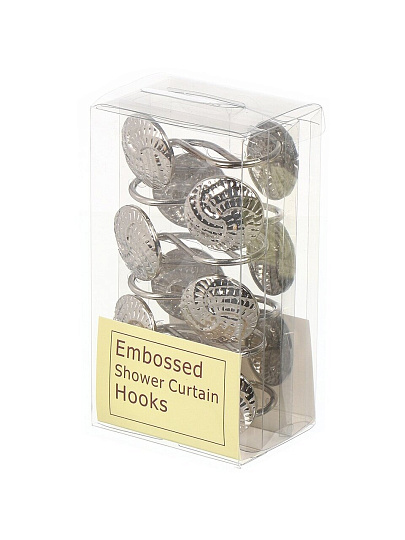 Крючок для штор 12 шт, металл, Соты, STH20-48