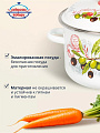 Кастрюля эмалированная сталь, 4 л, крышка сталь, цилиндрическая, Сибирские товары, Оливки и черри, 3MD201M, индукция - фото 3