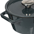 Кастрюля чугун, 2.2 л, крышка чугун, круглая, Pyrex, SC4AC20, серая, индукция - фото 3