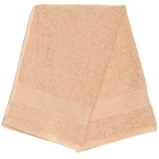 Полотенце кухонное махровое, 35х60 см, Вышневолоцкий текстиль, Жаккардовый бордюр, светло-бежевое, Россия, Ж1-3560.120.375