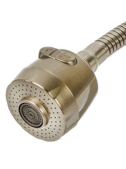 Смеситель для кухни, Juguni, гибкий излив, с картриджем, нержавеющая сталь, 0402.167