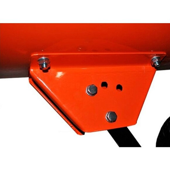 Лопата для снега сталь, с стальной планкой, 360х700х1360 мм, черенок металлический, с колесами, Электромаш