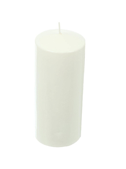 Свеча декоративная 15х6.3 см, столбик, белая, Kukina Raffinata, 202675