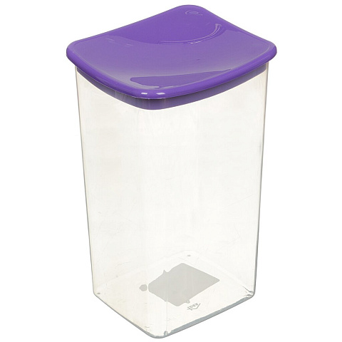 Банка для сыпучих продуктов пластмассовая фиолетовая Idea М1224, 1.9 л
