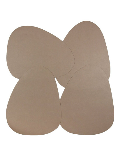 Набор салфеток полимер, 44х35.5 см, круглый, 4 шт, МП, Y4-8371