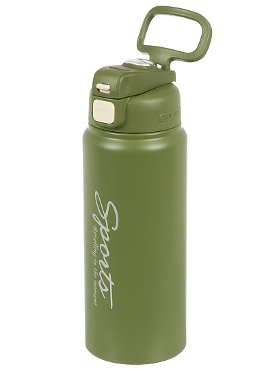 Термобутылка нержавеющая сталь, 0.8 л, зеленая, Y4-11685