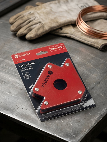Угольник для сварки Bartex, магнитный, 3 угла, 22 кг