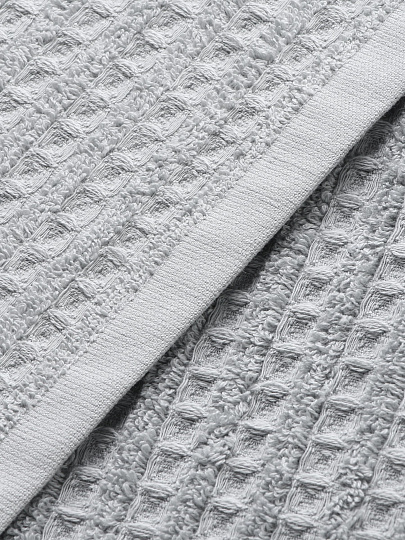 Полотенце банное 50х80 см, 100% хлопок, 450 г/м2, Рельеф, Bravo, светло-серое, Узбекистан, м7807_32