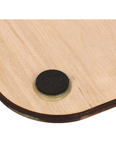 Подставка под горячее, дерево, 18 см, Цветы, С-38