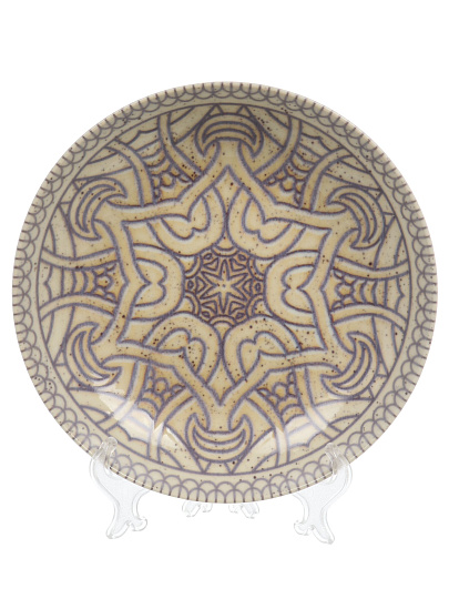 Тарелка суповая, фарфор, 20.5 см, 0.7 л, круглая, Универсал Корица, Добрушский фарфоровый завод, 4С1284Ф34