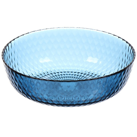 Тарелка суповая, стекло, 18 см, круглая, Идиллия Лондон Топаз, Luminarc, Q1314, синяя