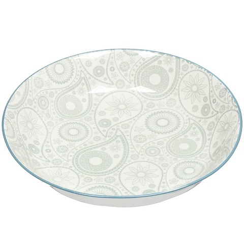 Тарелка суповая, фарфор, 20 см, круглая, Азия, HGP-W1351