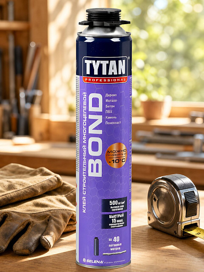 Клей-пена Tytan, Professional BOND GUN, 750 мл, однокомпонентный, 15959