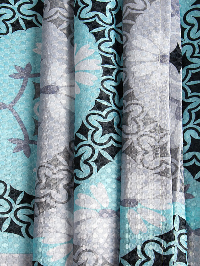 Штора для ванн 180х180 см, ПЭ, Серые круги, Y4-11133