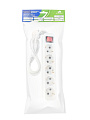 Удлинитель бытовой 5 гнезд, 1.5 м, ПВС, 3х1 мм², с заземлением, 16 А, выключатель, 3500 Вт, General Lighting Systems, 470107 - фото 3