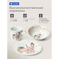 Набор посуды керамика, 3 шт, Балерина, тарелка 18 см, салатник 15 см, кружка 230 мл, Daniks, C835 - фото 10