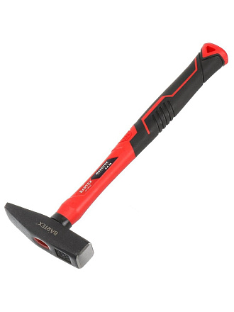 Молоток Bartex, B0009, квадратный боек, рукоятка фибергласовая, обрезиненная, 0.4 кг