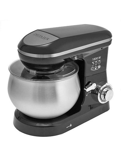 Миксер планетарный Delta Lux, DE-7901P, 5 л, 1800 Вт, 6 скоростей, черный
