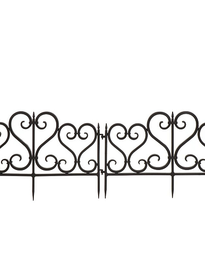 Забор декоративный пластик, Мастер сад, Ажурное, 25х300 см, черный