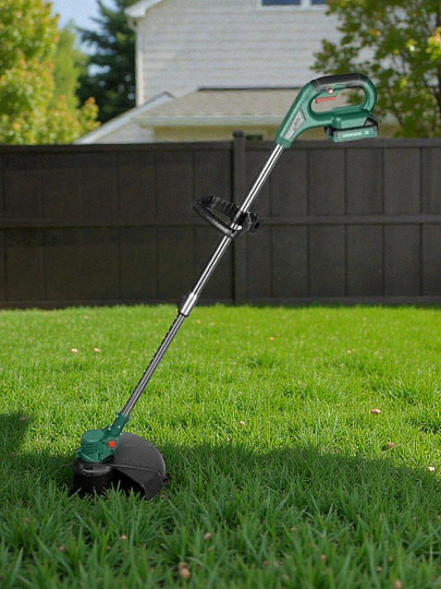 Триммер аккумуляторный, аккумуляторный, Favourite, OBS 21 GT SET PROMO, 158215000, D-ручка, леска/нож, неразборный вал, 21 В, 9500 об/мин,