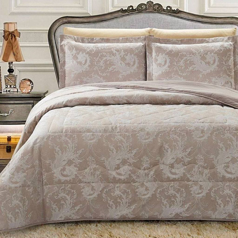 Текстиль для спальни Cleo Вермонт 240/005-VR, евро, покрывало и 2 наволочки 50х70 см