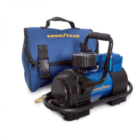 Компрессор автомобильный Goodyear, GY-35L, 35 л/мин, 12 В, 7 атм, 168 Вт, к прикуривателю, со съемной ручкой, сумка, GY000102