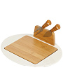 Набор для сыра, фарфор, бамбук, 28.5х23.5х6.3 см, 3 предмета, Lefard, Native, 263-1351 - фото 2