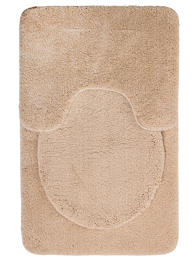 Набор ковриков 3 шт, 0.5х0.8, 0.5х0.4, 0.4х0.45 м, полиэстер, молочный, Silvano, Мона, Y4-11496, без рисунка