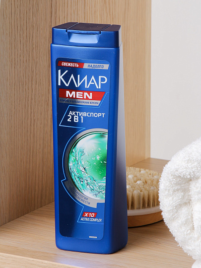 Шампунь Клиар, Men 2 в 1 Активспорт, против перхоти, для мужчин, 400 мл