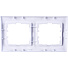 Рамка двухпостовая, горизонтальная, пластик, белая, без вставки, Lezard, Karina, 707-0200-147 - фото 2