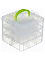 Органайзер для мелочей, 16.3x14x15.5 см, пластик, Idea, трехъярусный, М 2960