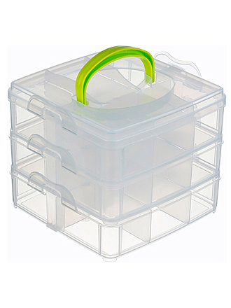 Органайзер для мелочей, 16.3x14x15.5 см, пластик, Idea, трехъярусный, М 2960