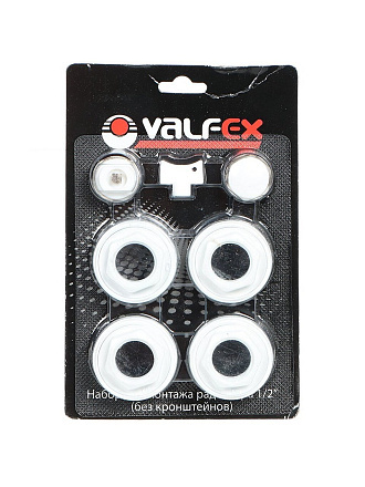 Комплект монтажный для радиатора, 1/2", 7 предметов, без кронштейна, Valfex, AD-1001 1/2