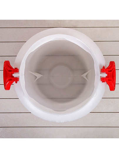 Бочка пластик, пищевая, 30 л, круглая, с ручками, с широким горлом, повышенной прочности, Радиан