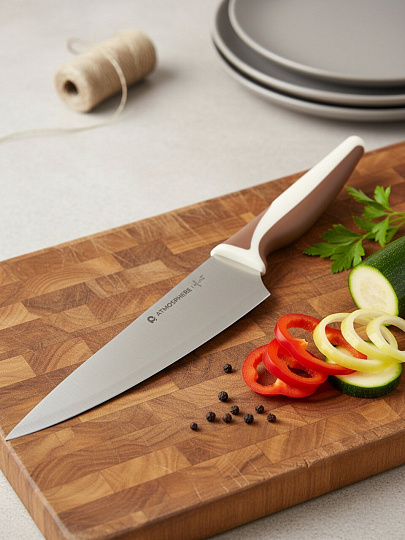 Нож кухонный Atmosphere, FreshCook, поварской, нержавеющая сталь, 20 см, нейлон, AT-K4316